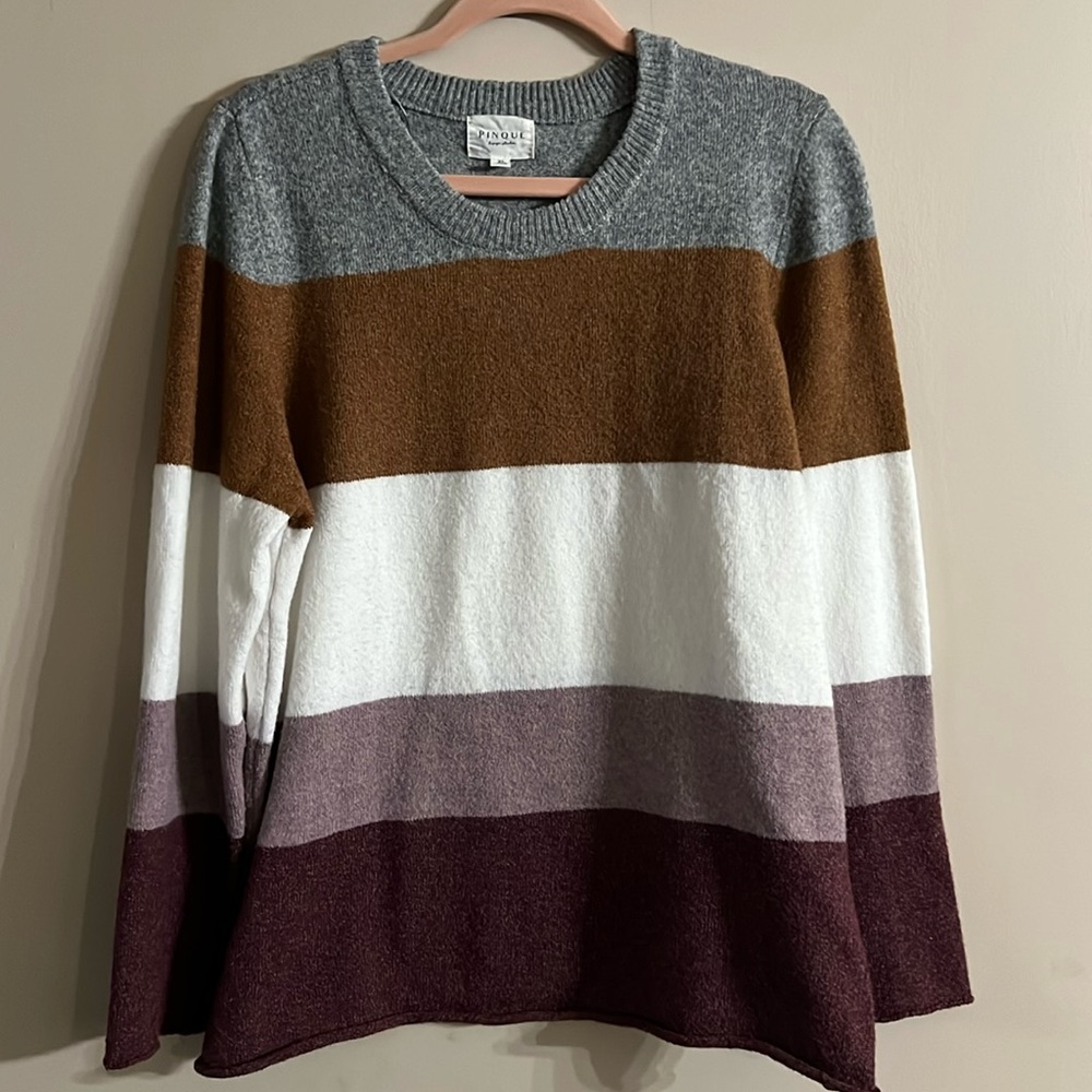 EUC Pinque Striped Sweater. Size XL.